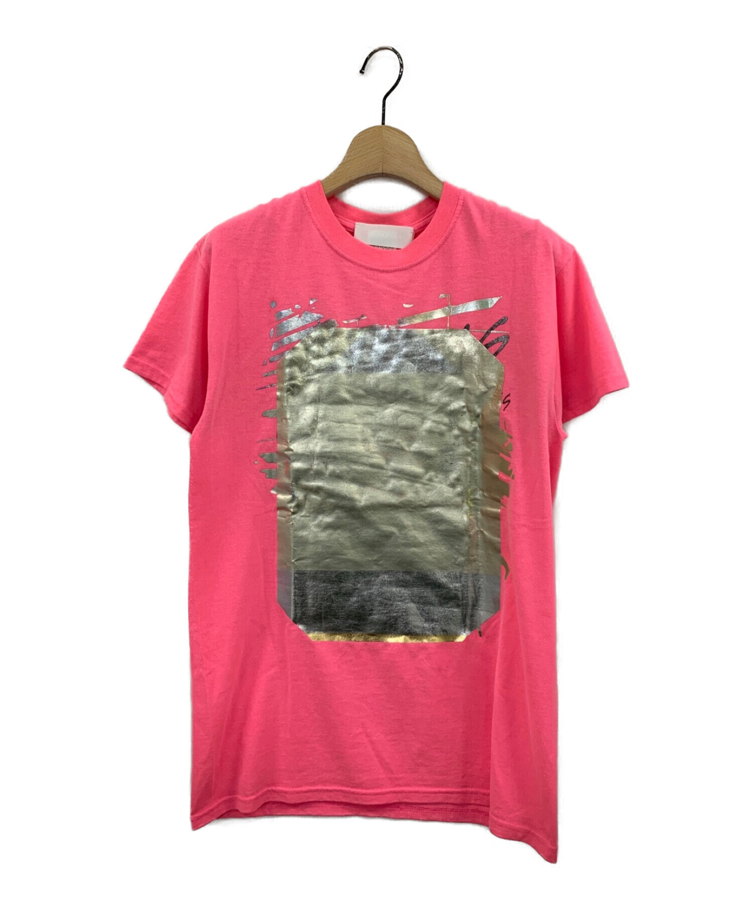 YUKI FUJISAWA (ユキ フジサワ) 箔プリントTシャツ ピンク サイズ:- 未使用品