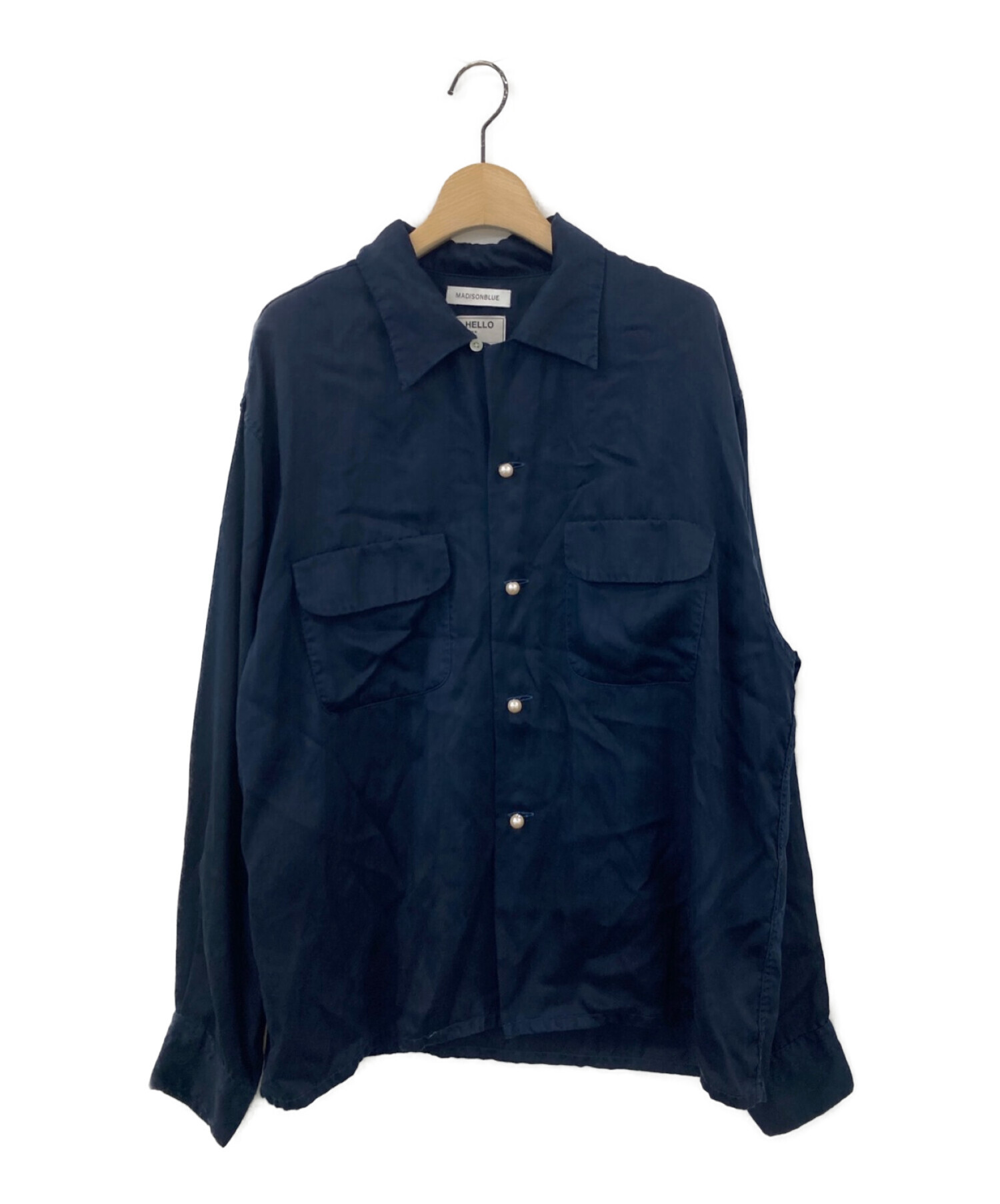 MADISON BLUE (マディソンブルー) パールボタンフラップポケットシャツ ネイビー サイズ:XS