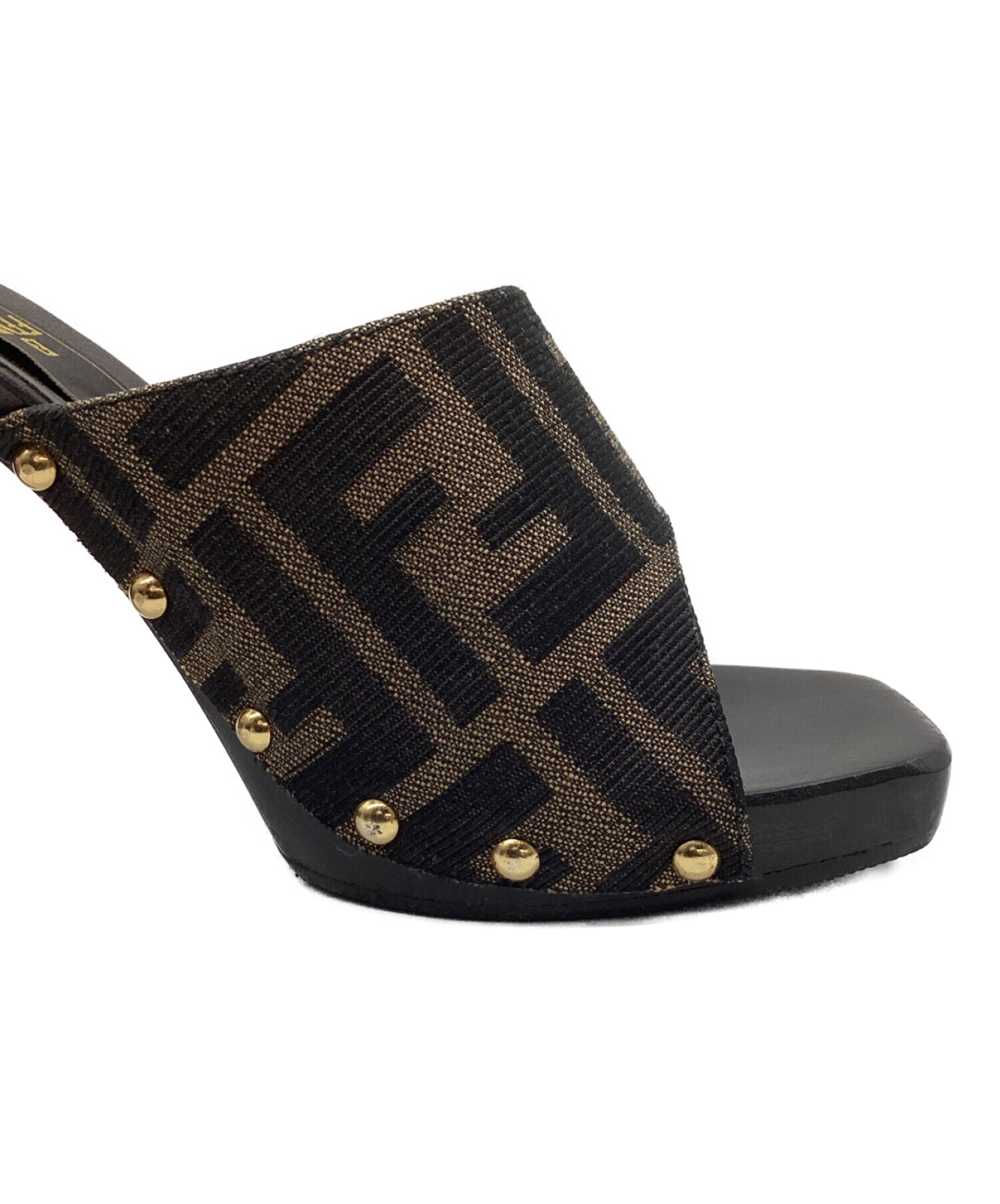 フェンディ FENDI サンダル ズッカ柄 ヴィンテージ FF柄 茶系