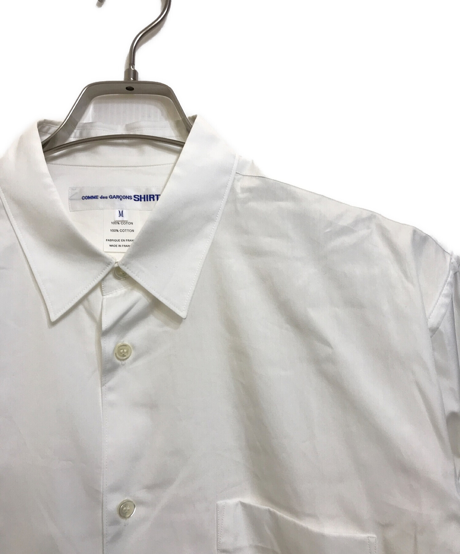 COMME des GARCONS SHIRT (コムデギャルソンシャツ) cotton poplin plain シャツ ホワイト サイズ:M