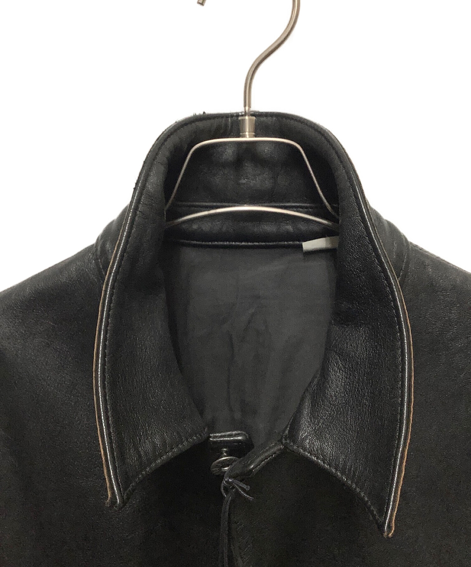 ADDICT CLOTHES (アディクト クローズ) シープスキンレザーカバーオール ブラック サイズ:40