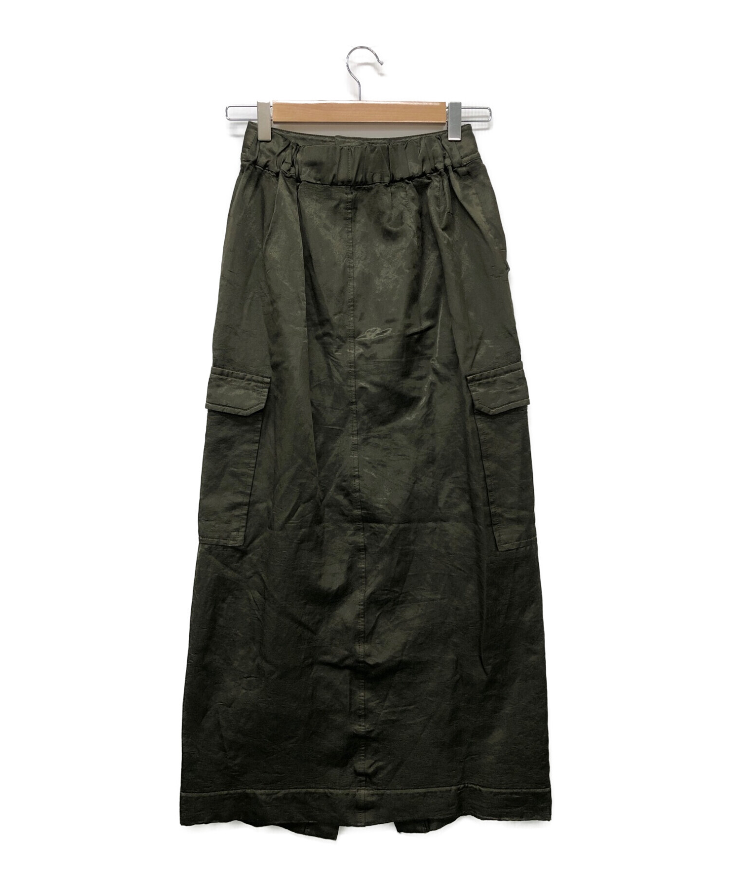 DOUBLE STANDARD CLOTHING (ダブルスタンダードクロージング) サテンスカート オリーブ サイズ:36