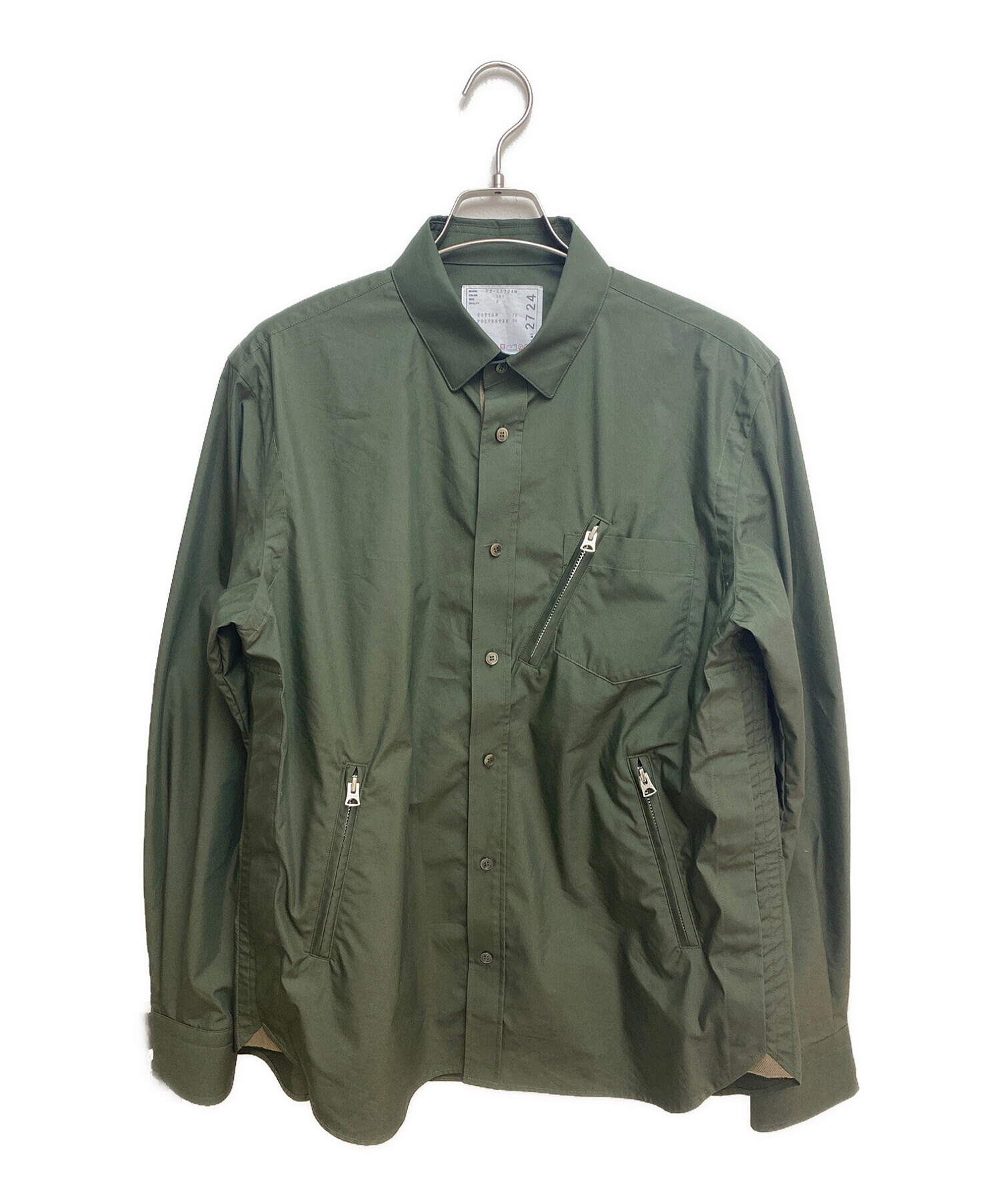 中古・古着通販】sacai (サカイ) 22SS Cotton Weather Shirt オリーブ 