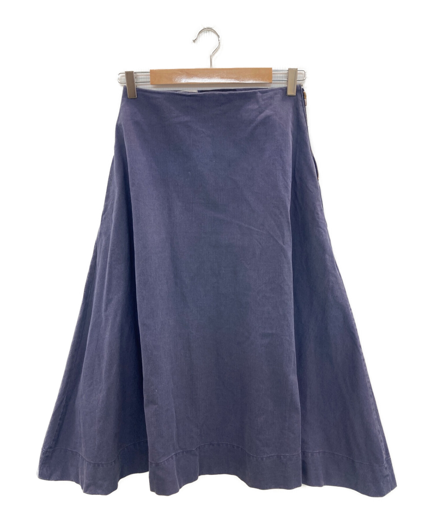 MADISON BLUE (マディソンブルー) バックサテンマキシフレアスカート ネイビー サイズ:2