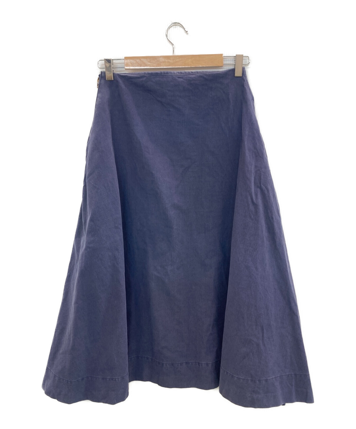 MADISON BLUE (マディソンブルー) バックサテンマキシフレアスカート ネイビー サイズ:2