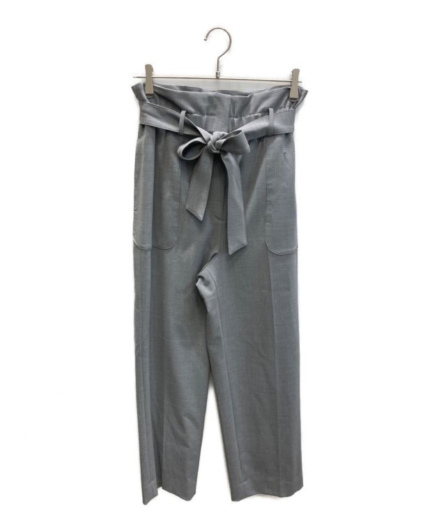 中古・古着通販】LOHEN (ローヘン) ハイウエストリボンパンツ グレー  