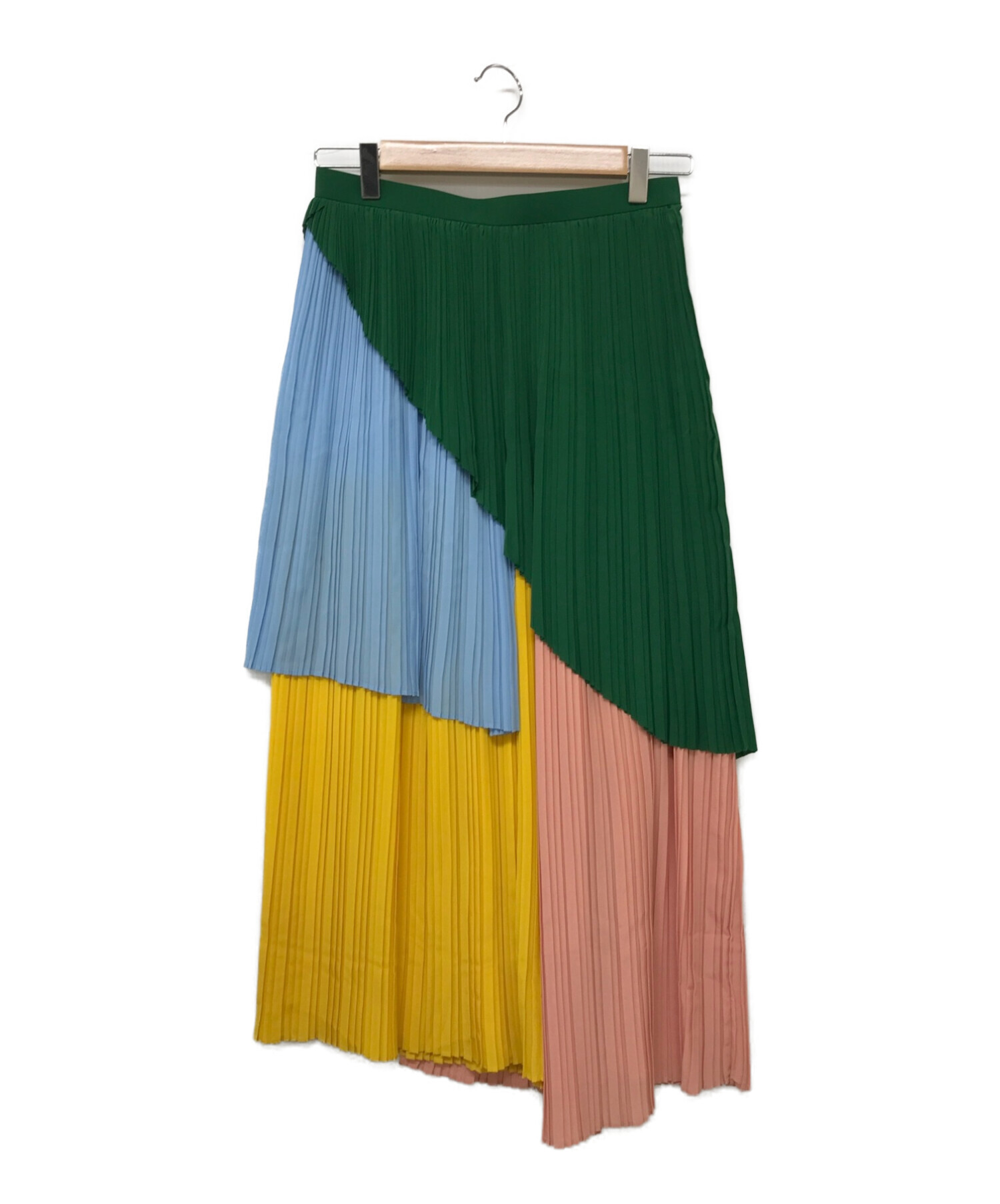 AKIRA NAKA (アキラナカ) アシメプリーツスカート マルチカラー サイズ:2