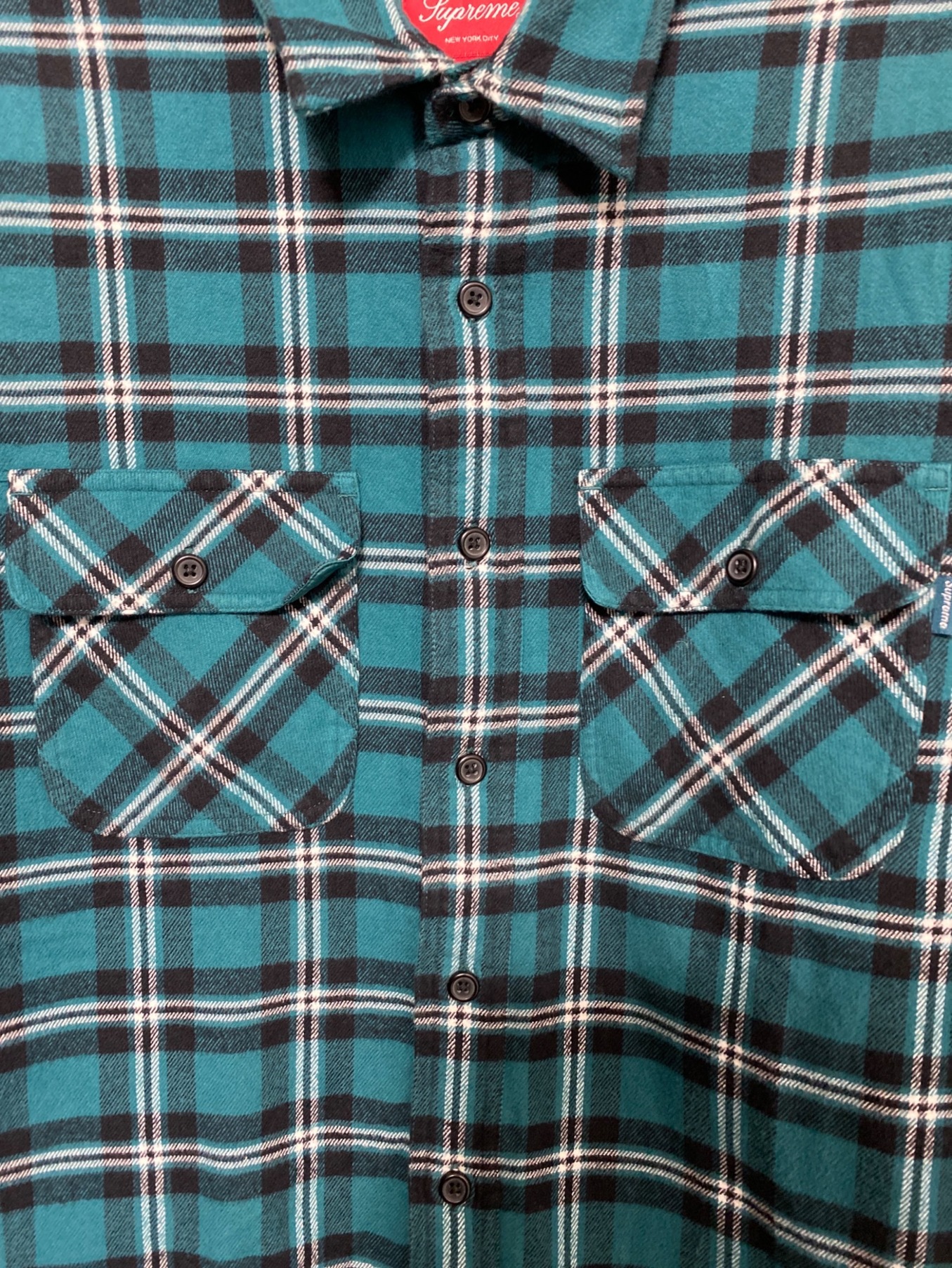 Arc Logo Quilted Flannel Shirt 緑 M