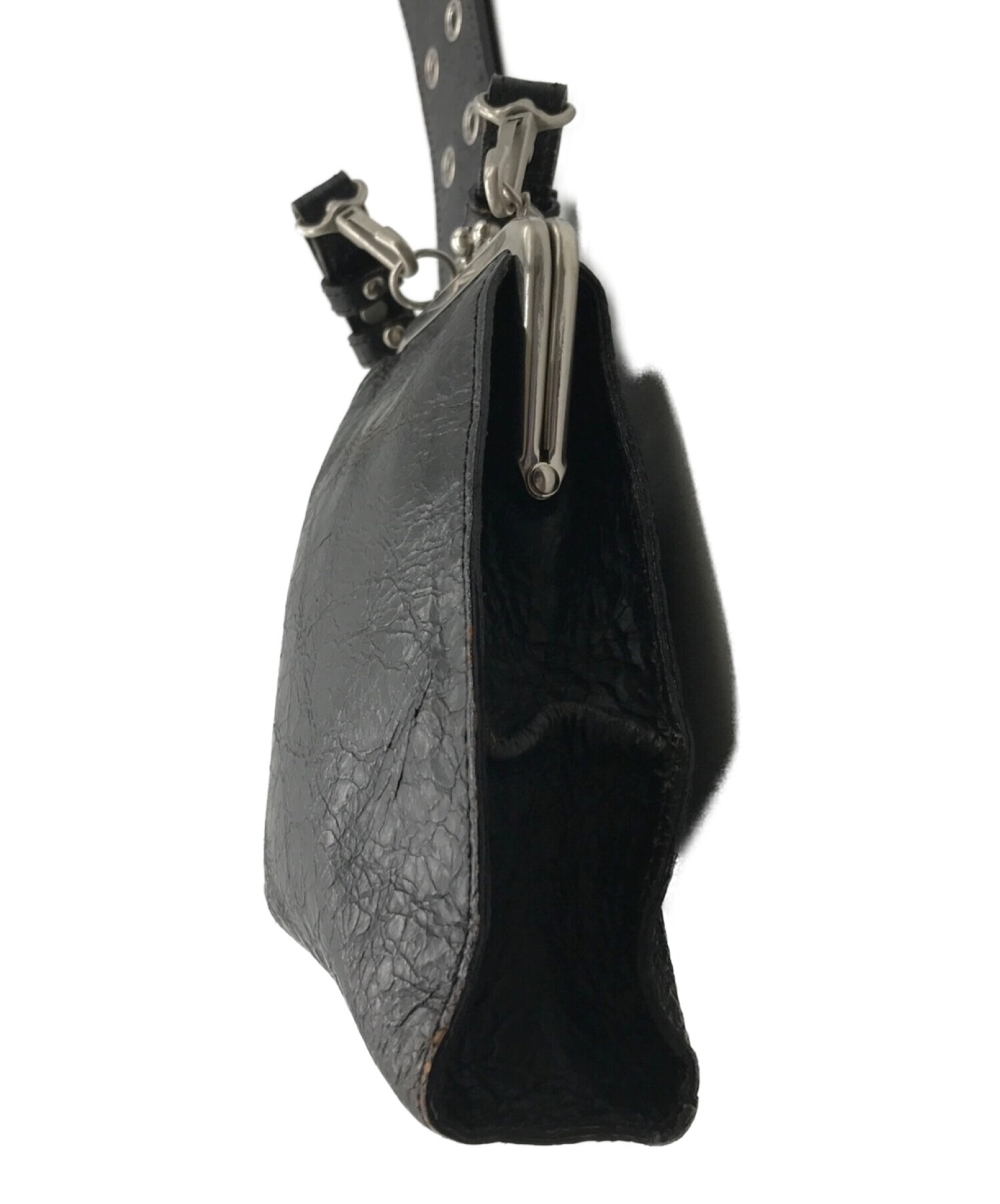 バッグbigotre 黒　ブラック　ビゴター　がまぐち　バッグ　bag ほぼ未使用