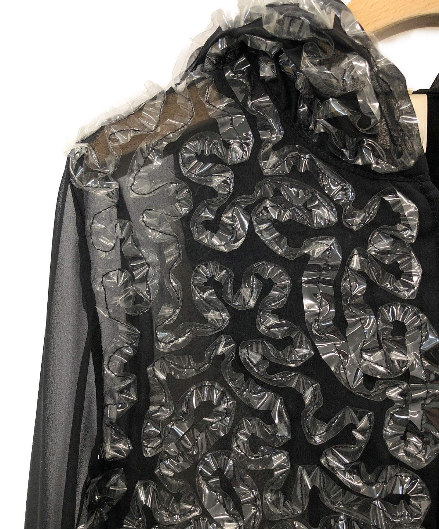 noir kei ninomiya (ノワール ケイ ニノミヤ) シアーフードジャケット ブラック サイズ:S