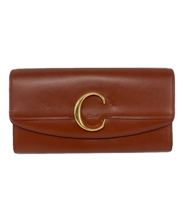 中古・古着通販】Chloe (クロエ) ロングウォレット ブラウン｜ブランド  
