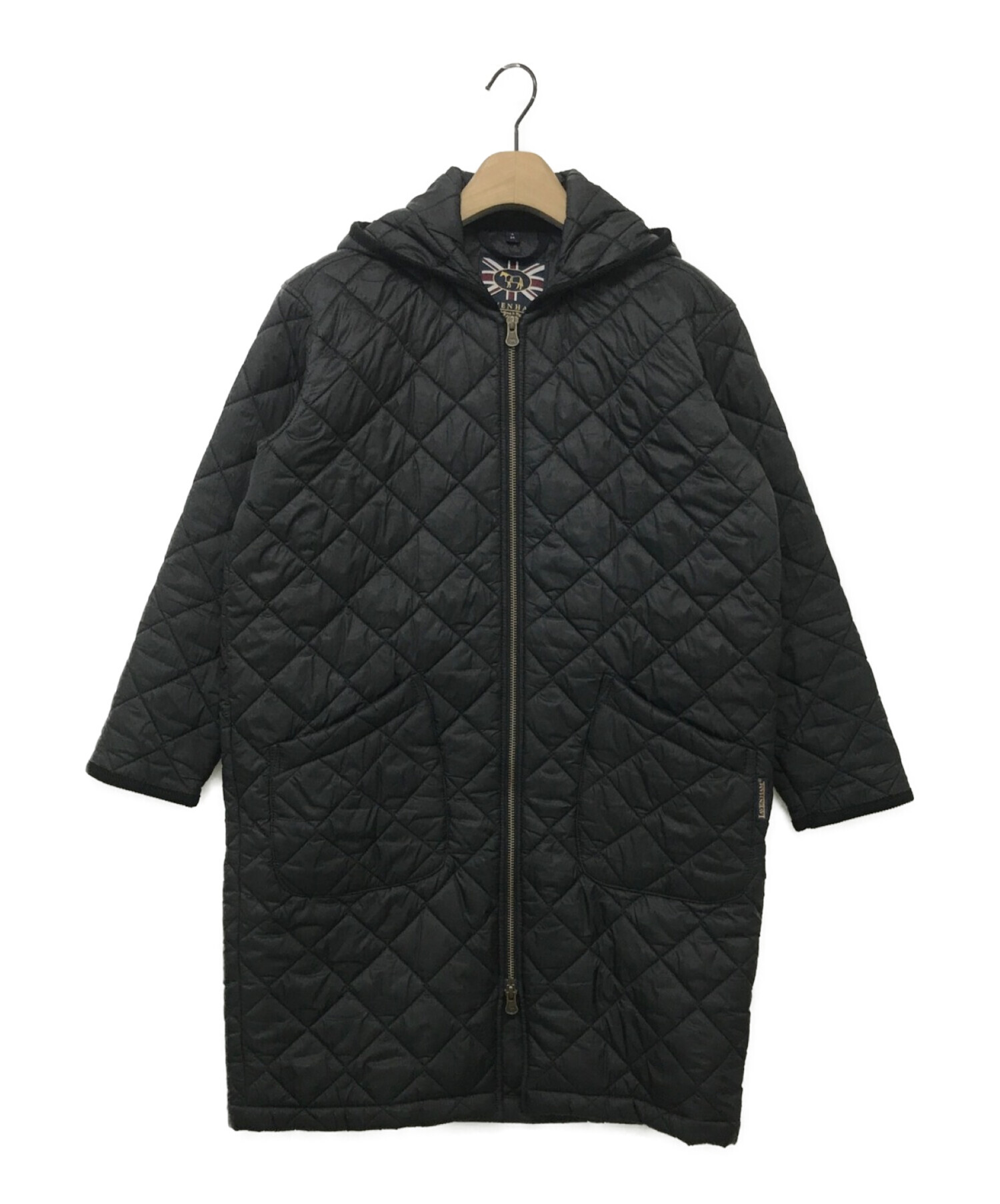 012324【送料無料】LAVENHAM（ラベンハム）キルティングジャケット　黒　34サイズ