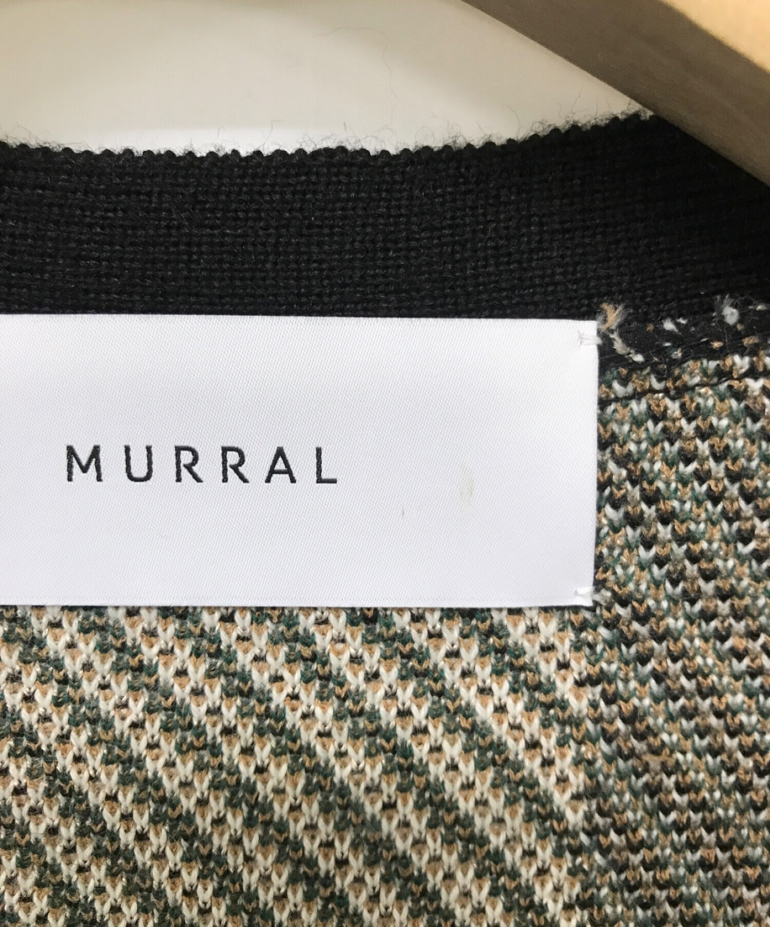 MURRAL (ミューラル) Framed flower knit cardigan ブラック サイズ:F