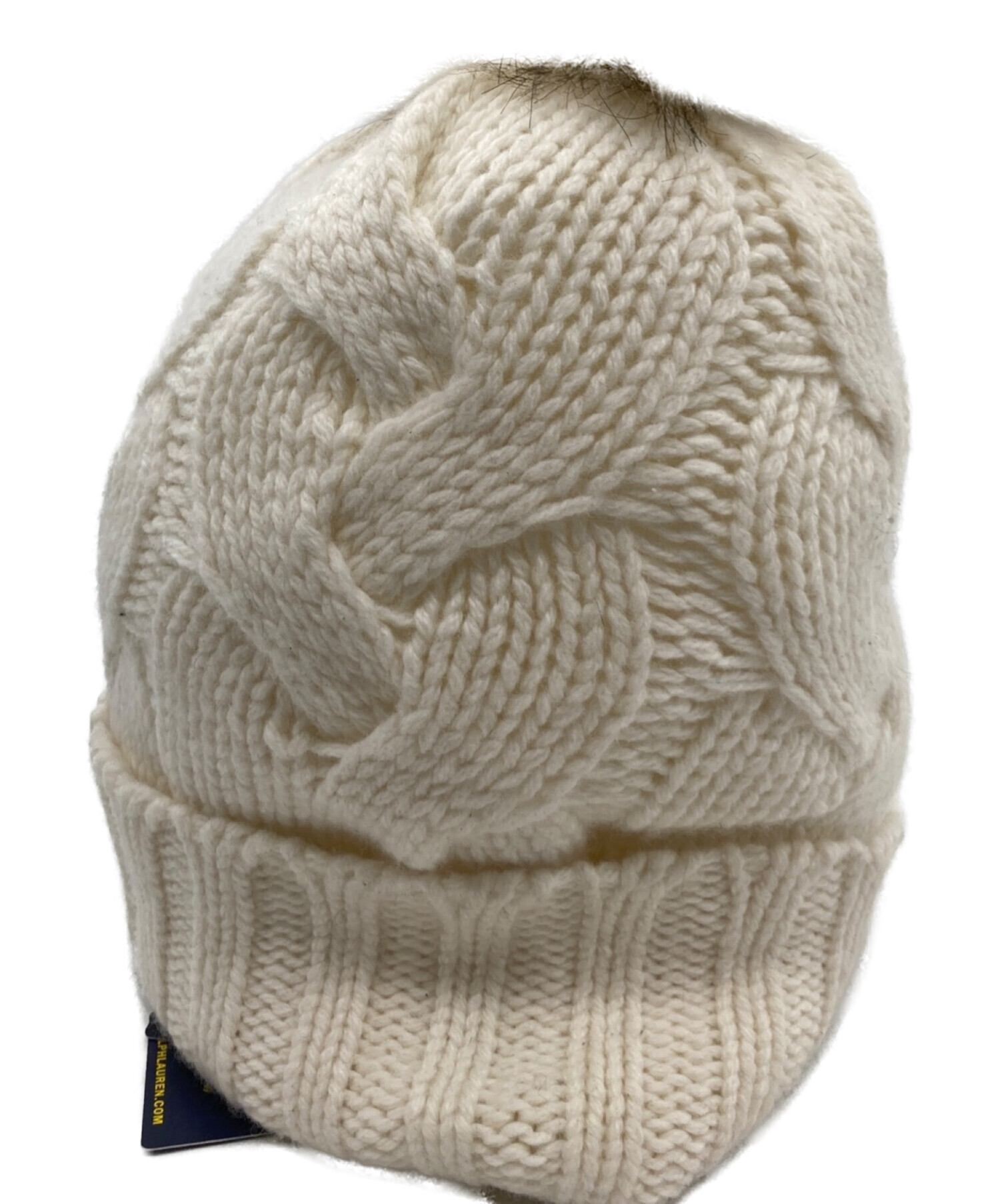 POLO RALPH LAUREN (ポロ・ラルフローレン) ニット帽　ポロベア　 ホワイト 未使用品