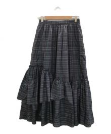 中古・古着通販】CADUNE (カデュネ) タフタチェックスカート ネイビー 