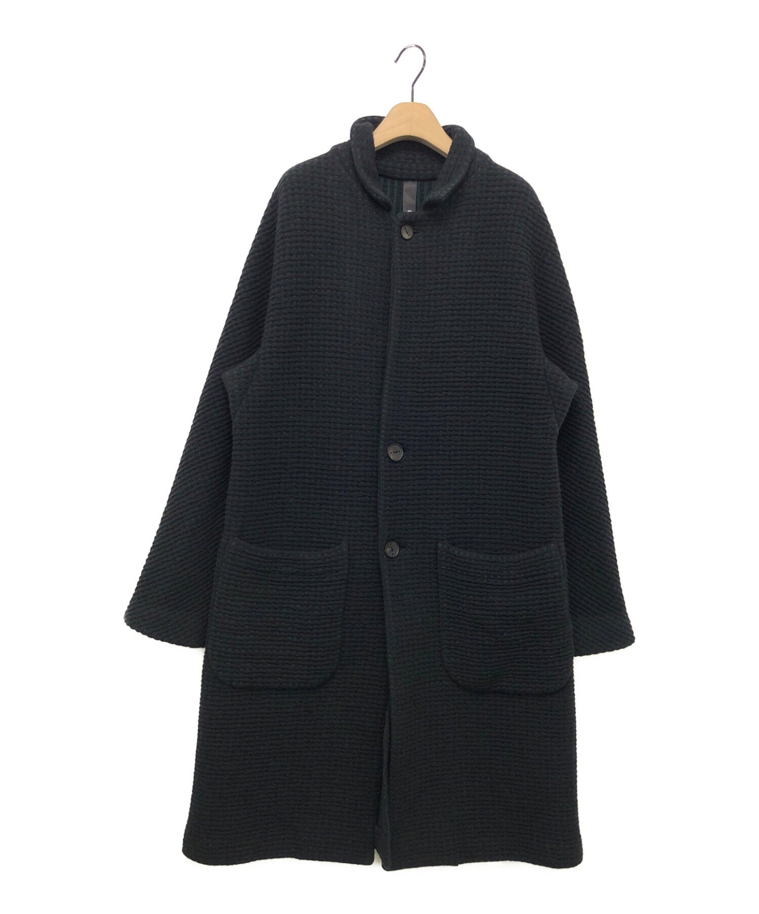 中古・古着通販】HEVO (イーヴォ) チェスターコート ブラック サイズ  
