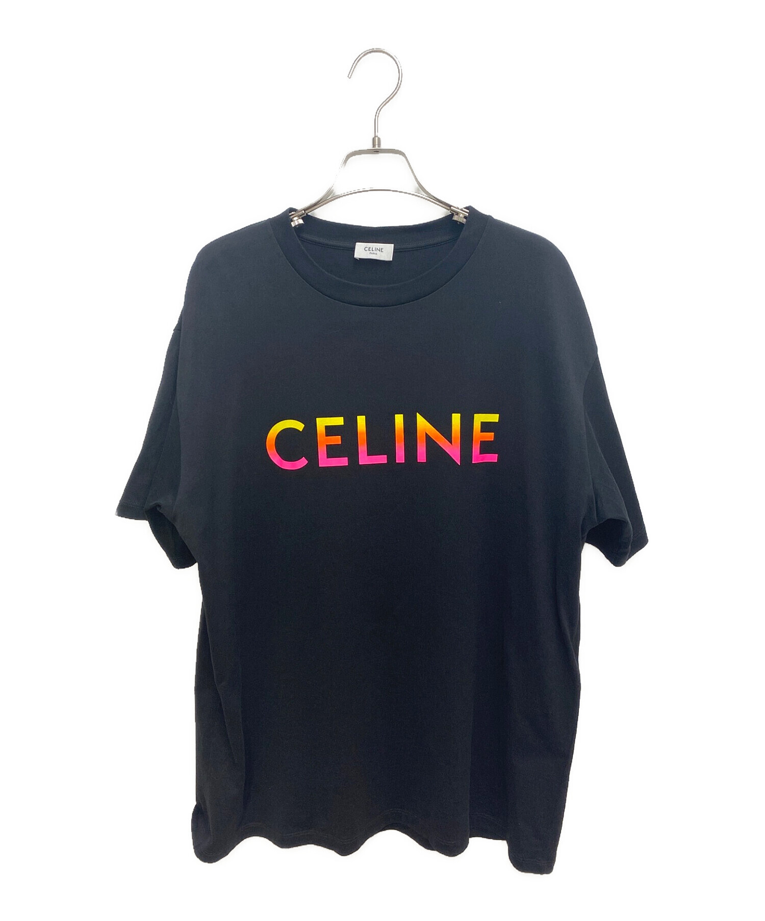 Tシャツ/カットソー(半袖/袖なし)CELINE  セリーヌ　ルーズ Tシャツ コットンジャージー ブラック