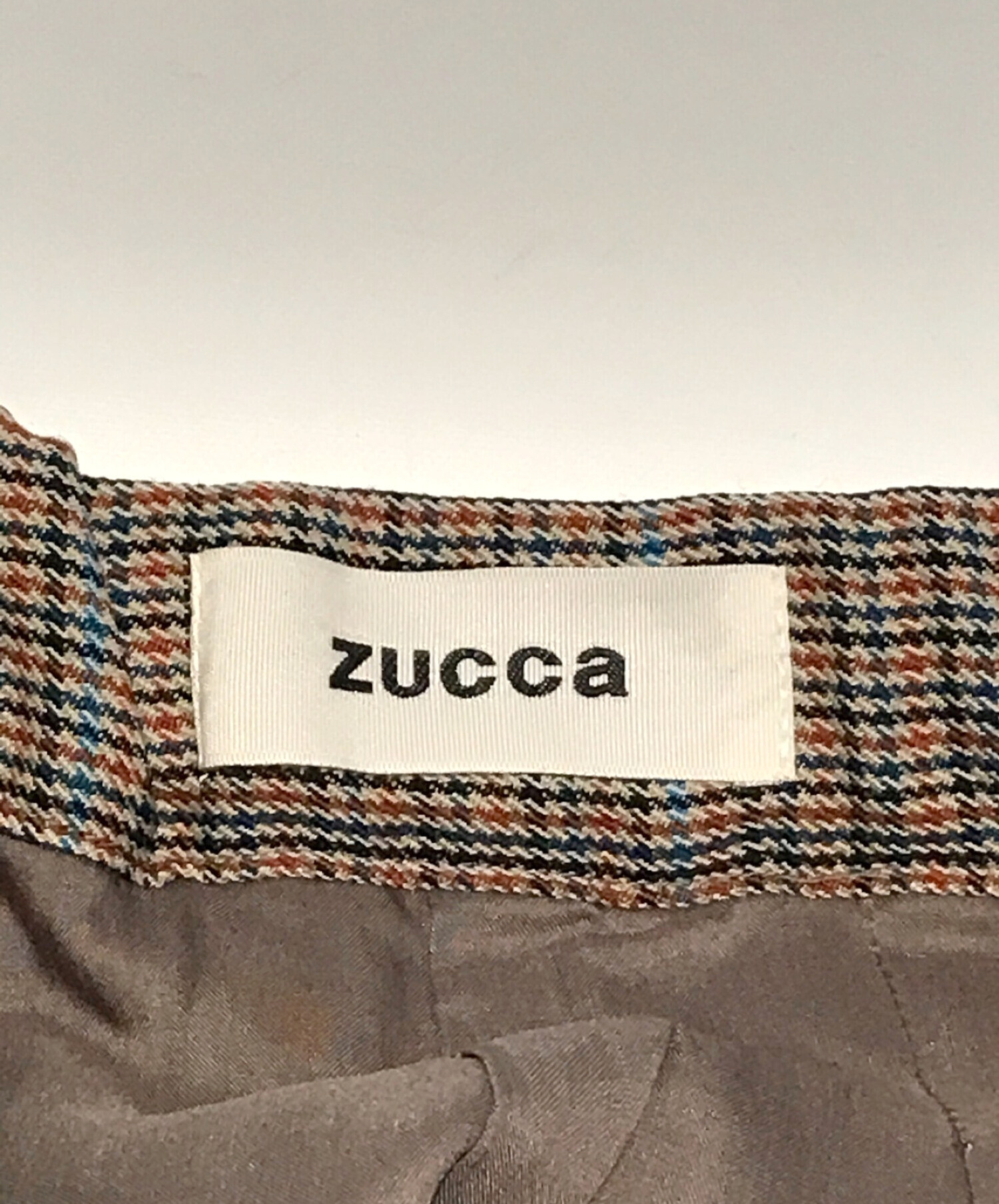 ZUCCa，ズッカ  T/Wチェック ブラウン サイズ:S