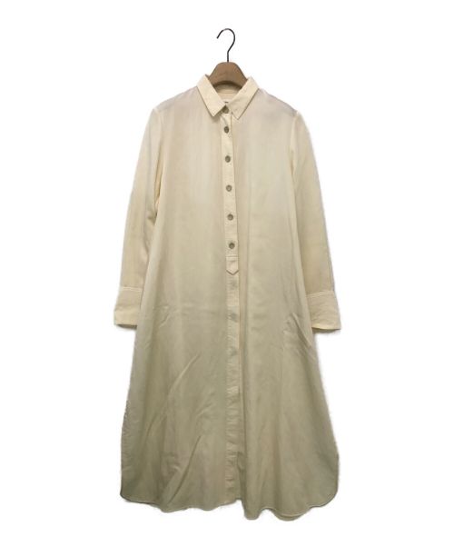極美品】ebure エブール ロングシャツワンピース ベルト付 レーヨン 