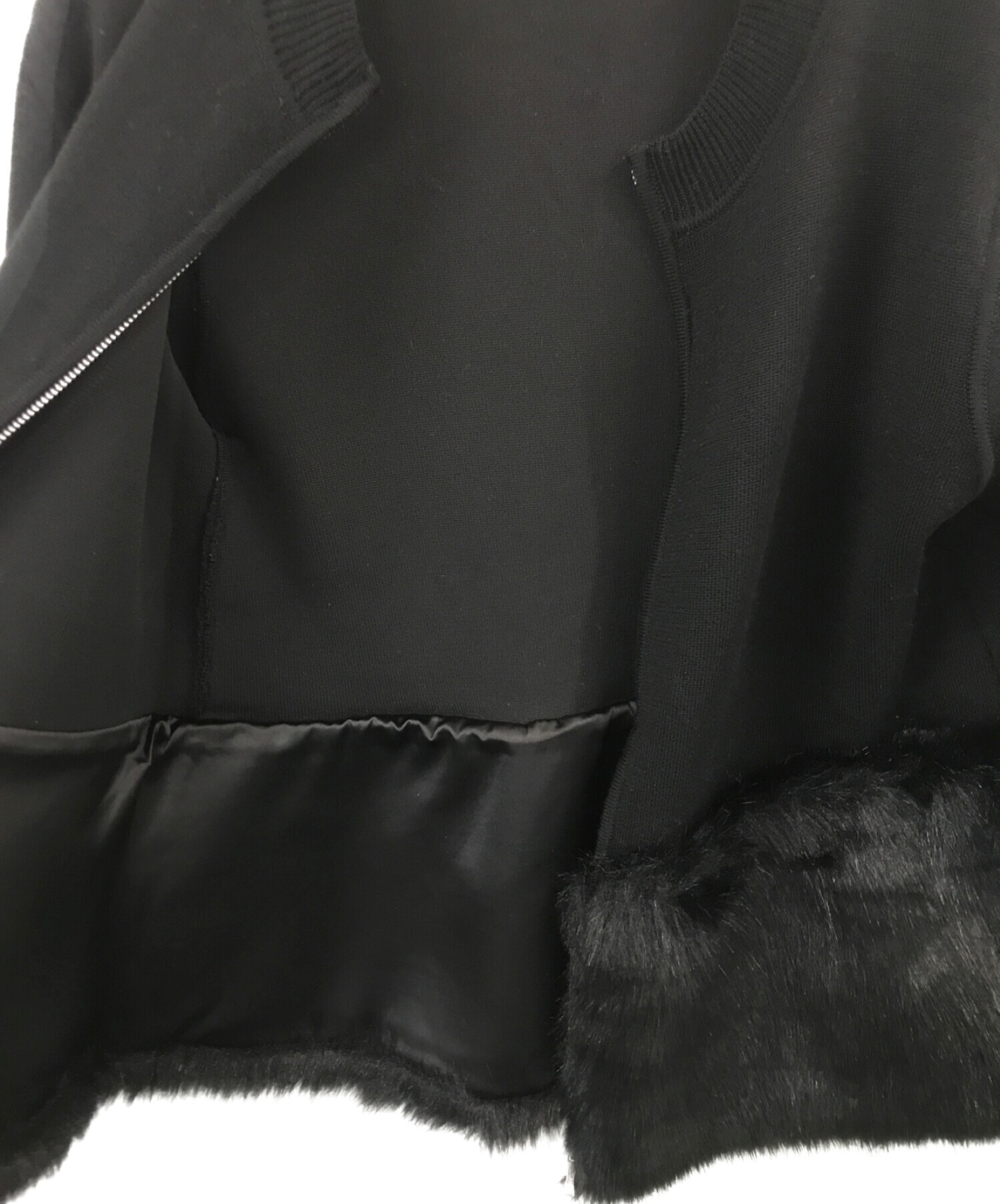 CELFORD (セルフォード) エコファーコンビニットジャケット ブラック サイズ:36