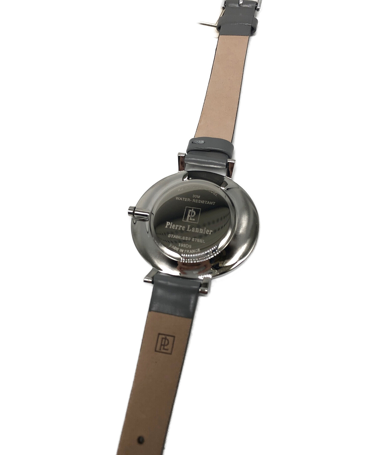 電池切れの為ジャンク扱い ピエールラニエ 腕時計 本革ベルト未使用品