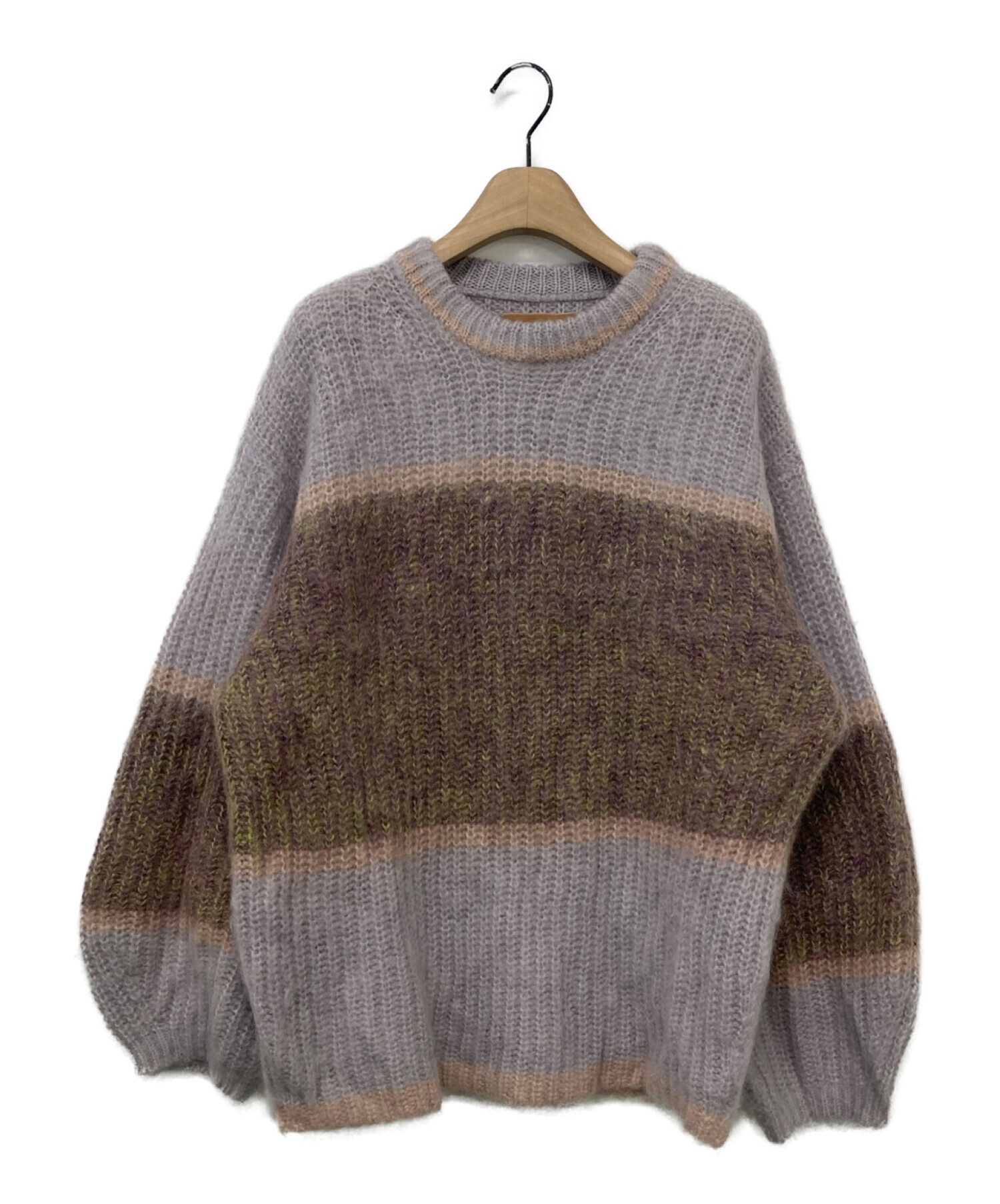 Ameri VINTAGE (アメリヴィンテージ) UND MOHAIR BICOLOR LOOSE KNIT ラベンダー サイズ:-