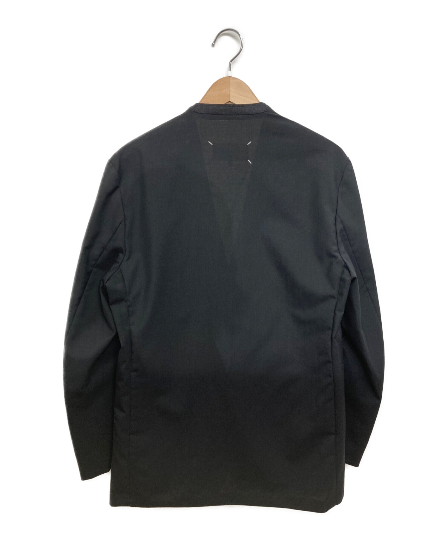 Maison Margiela 10 (メゾンマルジェラ) ノーカラージャケット ブラック サイズ:44
