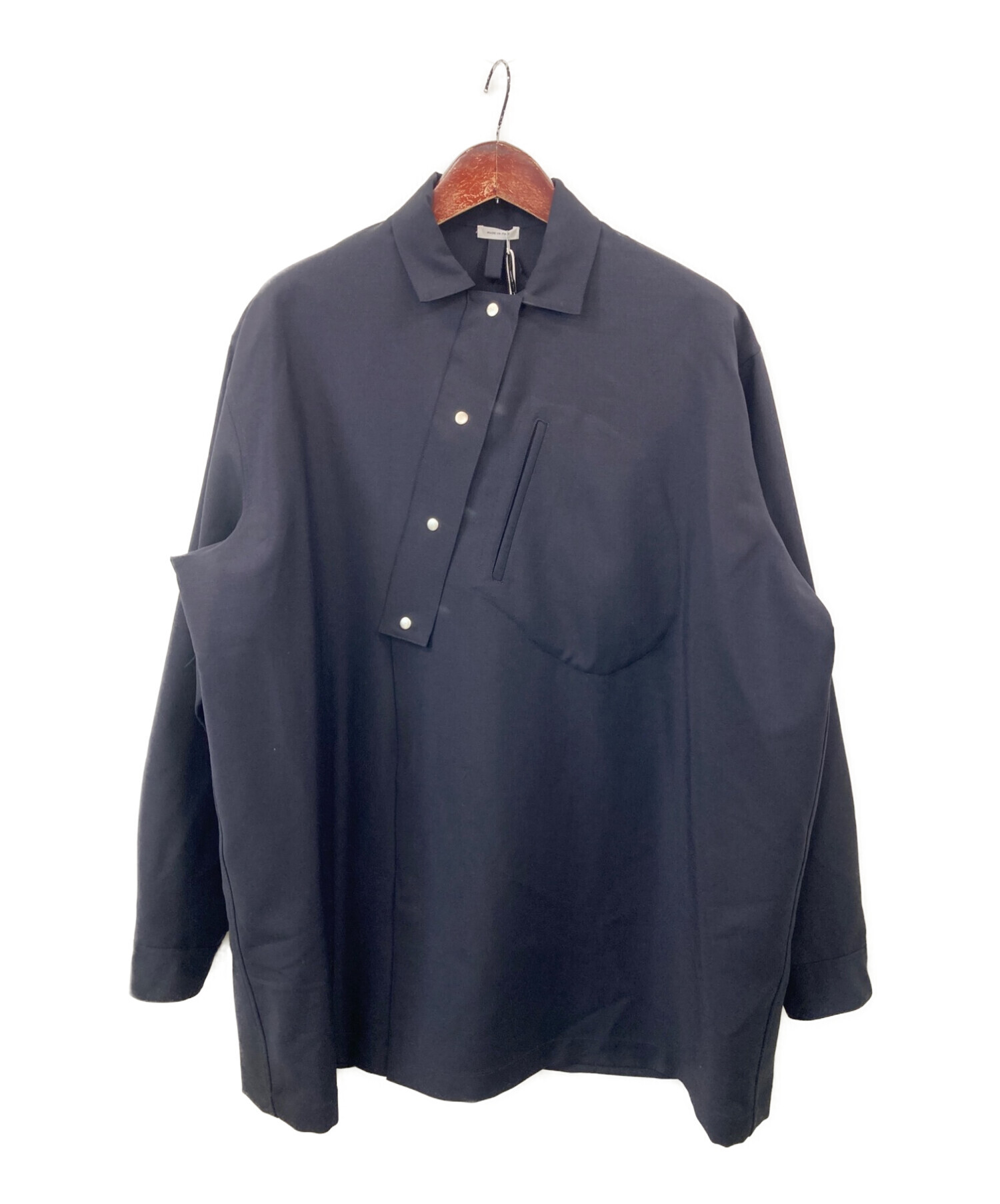 JIL SANDER+ ウールシャツ サイズ48 ネイビー イタリア製 - www ...