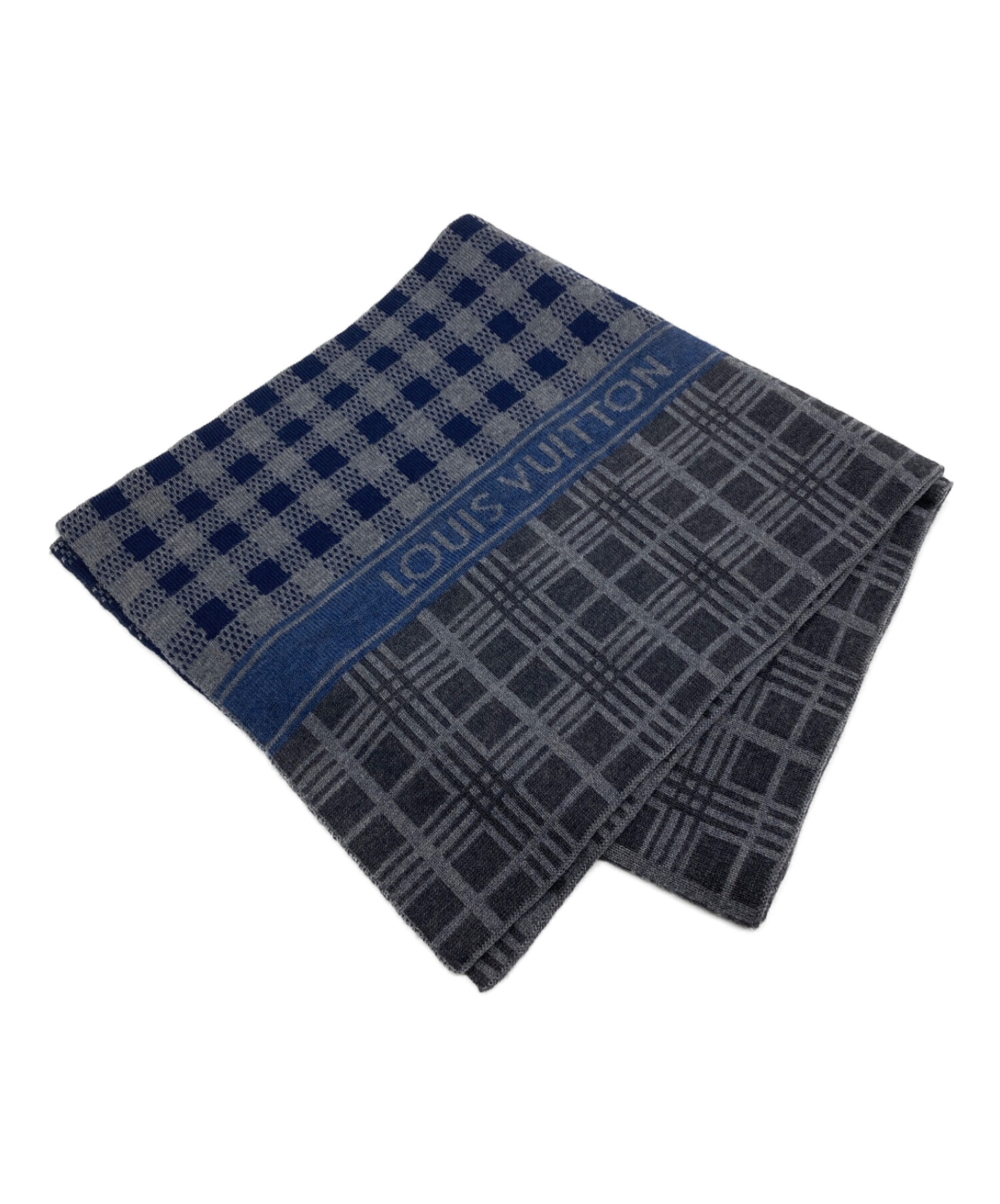 LOUIS VUITTON チェック柄マフラー Louis Vuitton チェック柄マフラー