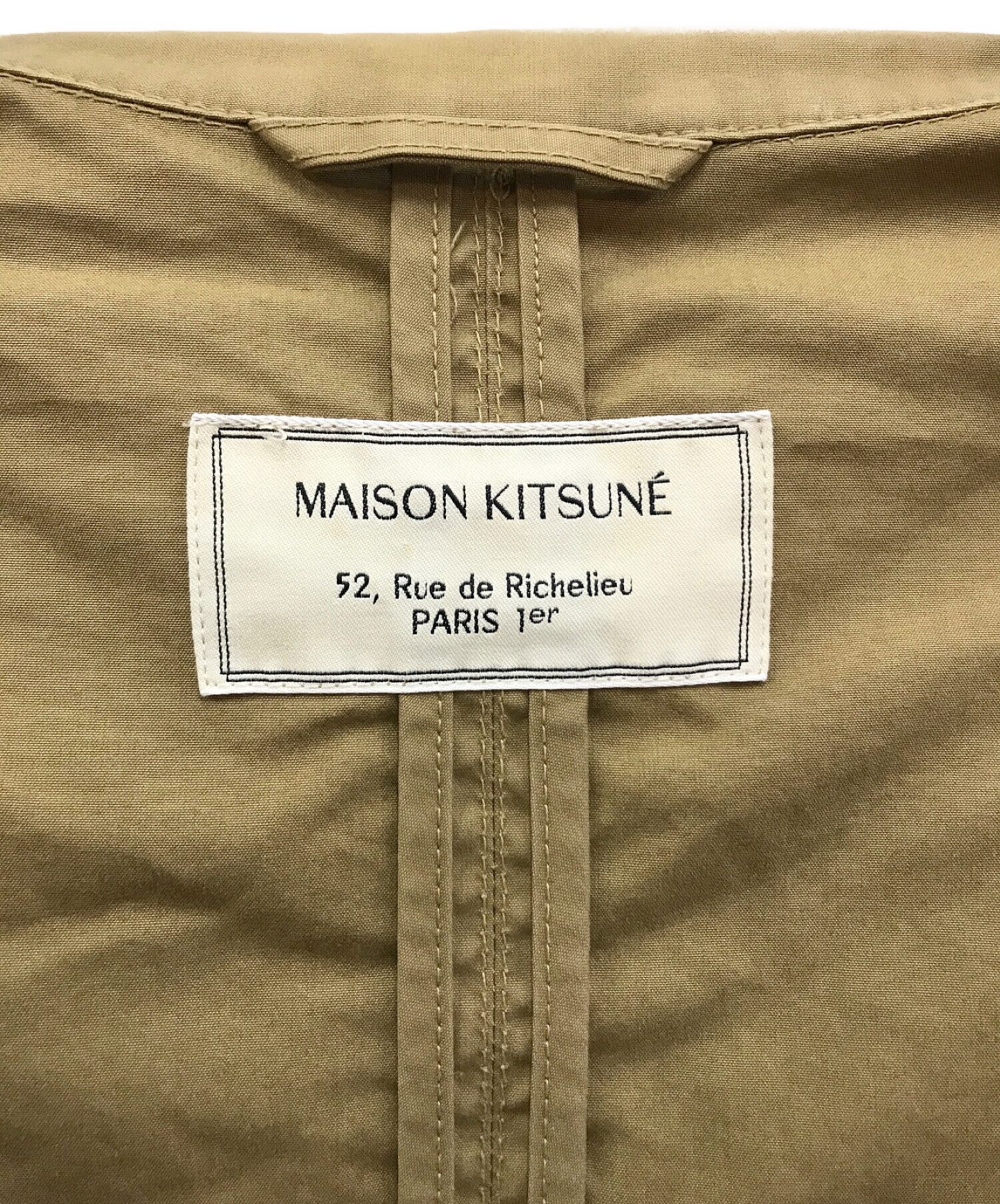 MAISON KITSUNE (メゾンキツネ) コットンモッズコート カーキ サイズ:XS