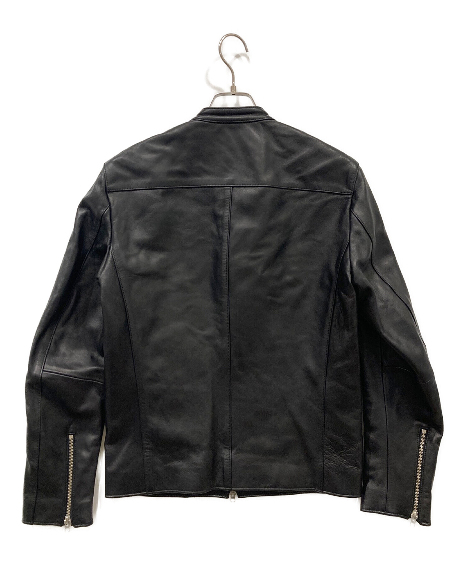 LIDnM (リドム) ラムレザーライダースジャケット ブラック サイズ:L