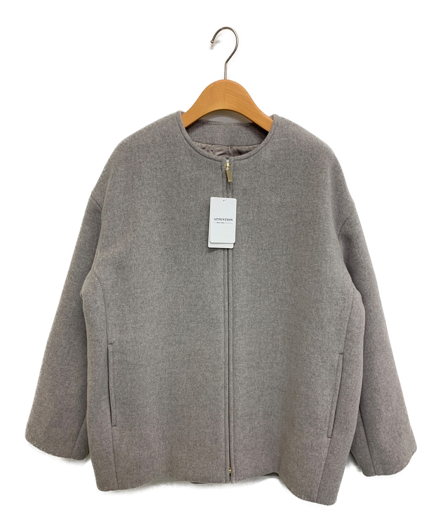 NOBLE MTRカラーレスジップショートコート36