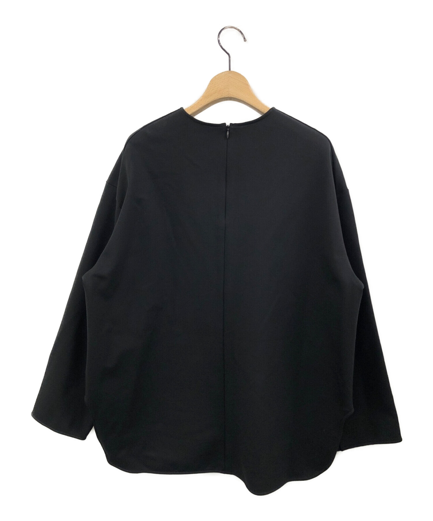 中古・古着通販】YORI (ヨリ) ぬくぬくTeeブラウス ブラック サイズ:F 
