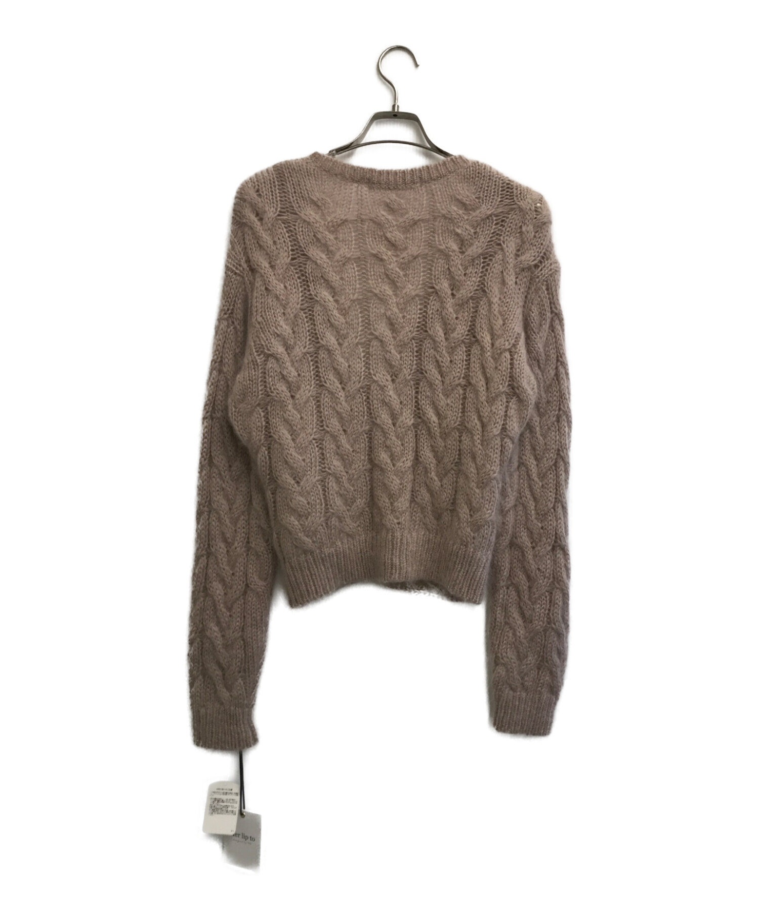 HER LIP TO (ハーリップトゥ) Cache-Coeur Mohair Knit Top ピンク サイズ:M 未使用品