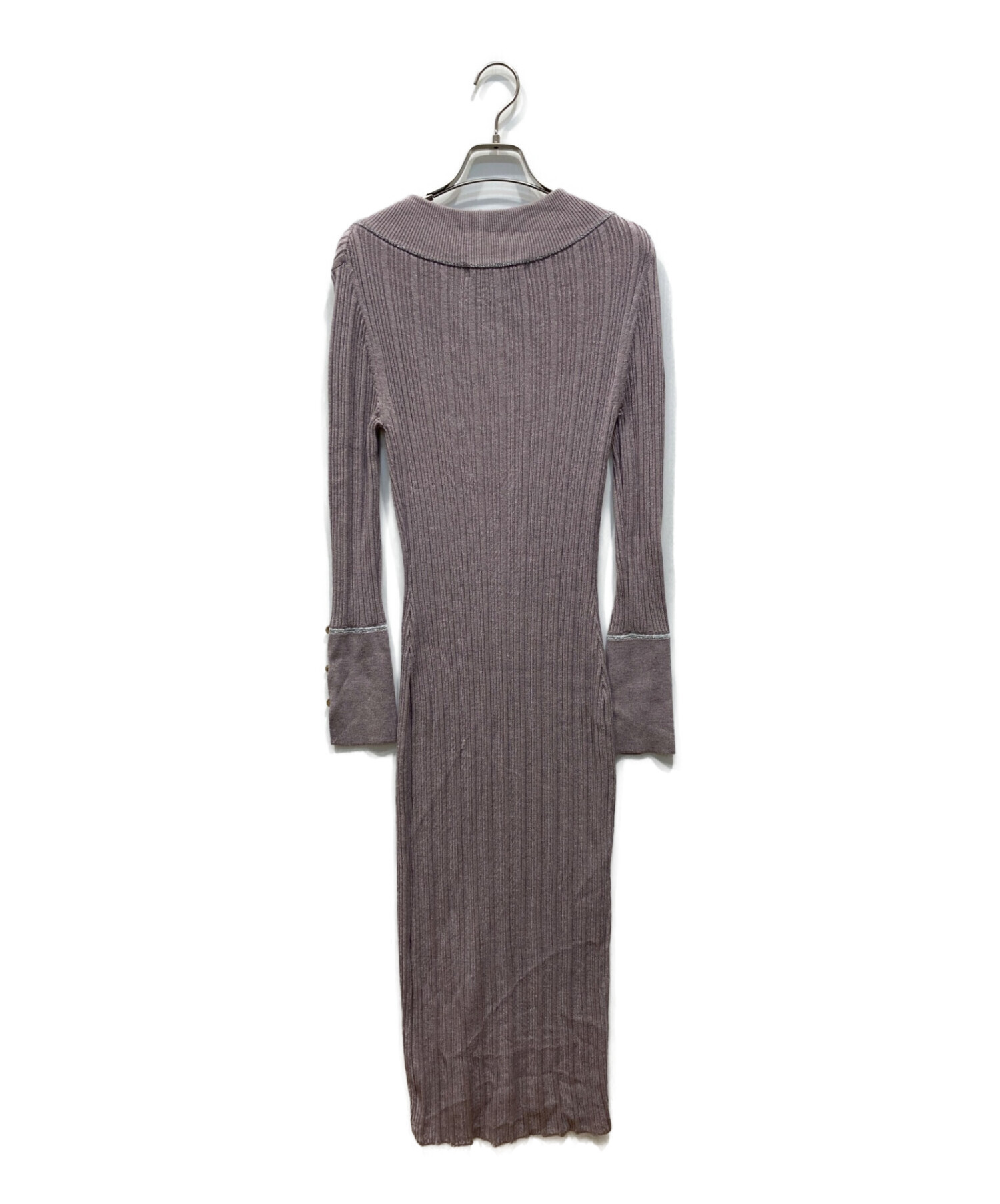 Her lip to Ribbed Stretch-Knit Dress