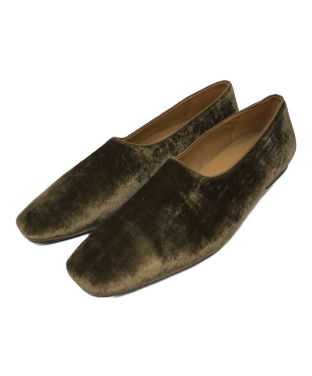 中古・古着通販】CLANE (クラネ) VELVET FLAT SHOES パンプス オリーブ 