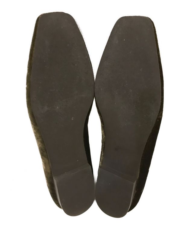 中古・古着通販】CLANE (クラネ) VELVET FLAT SHOES パンプス オリーブ 