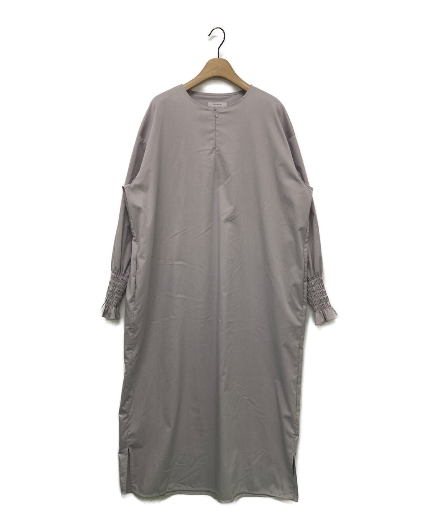 中古・古着通販】YONFA (ヨンファ) ZIPドレス グレー サイズ:M ｜長袖  