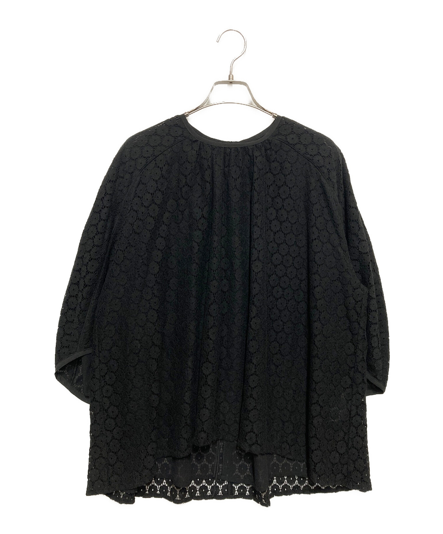 中古・古着通販】CLANE (クラネ) FLORETS LACE CURVE TOPS ブラック 