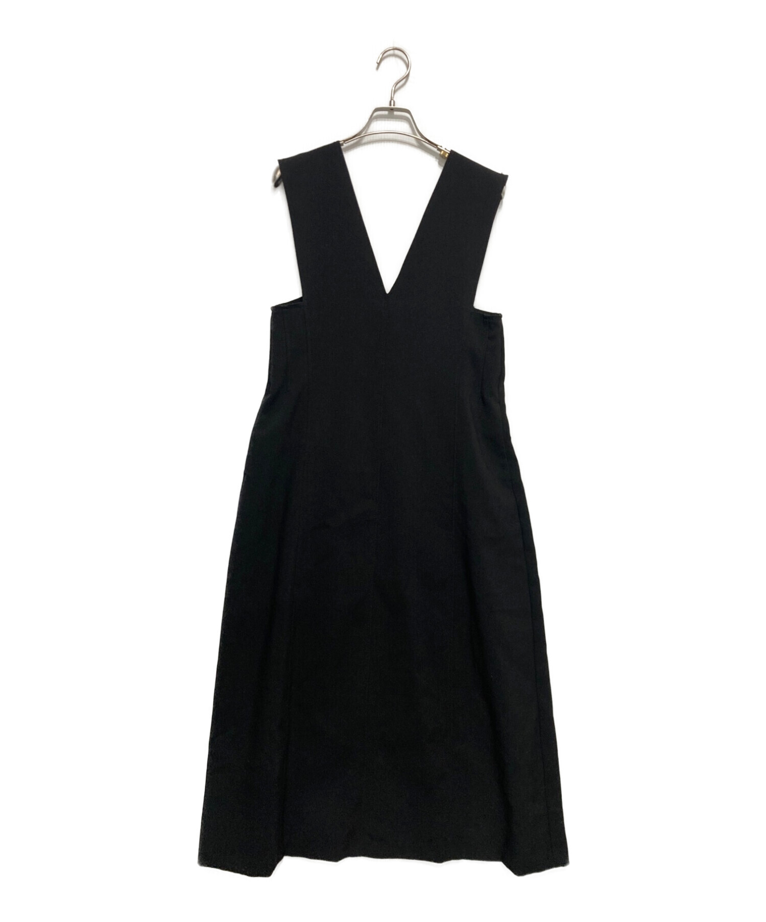 Mila Owen (ミラオーウェン) Vネックパネルラインジャンパースカート ブラック サイズ:SIZE0