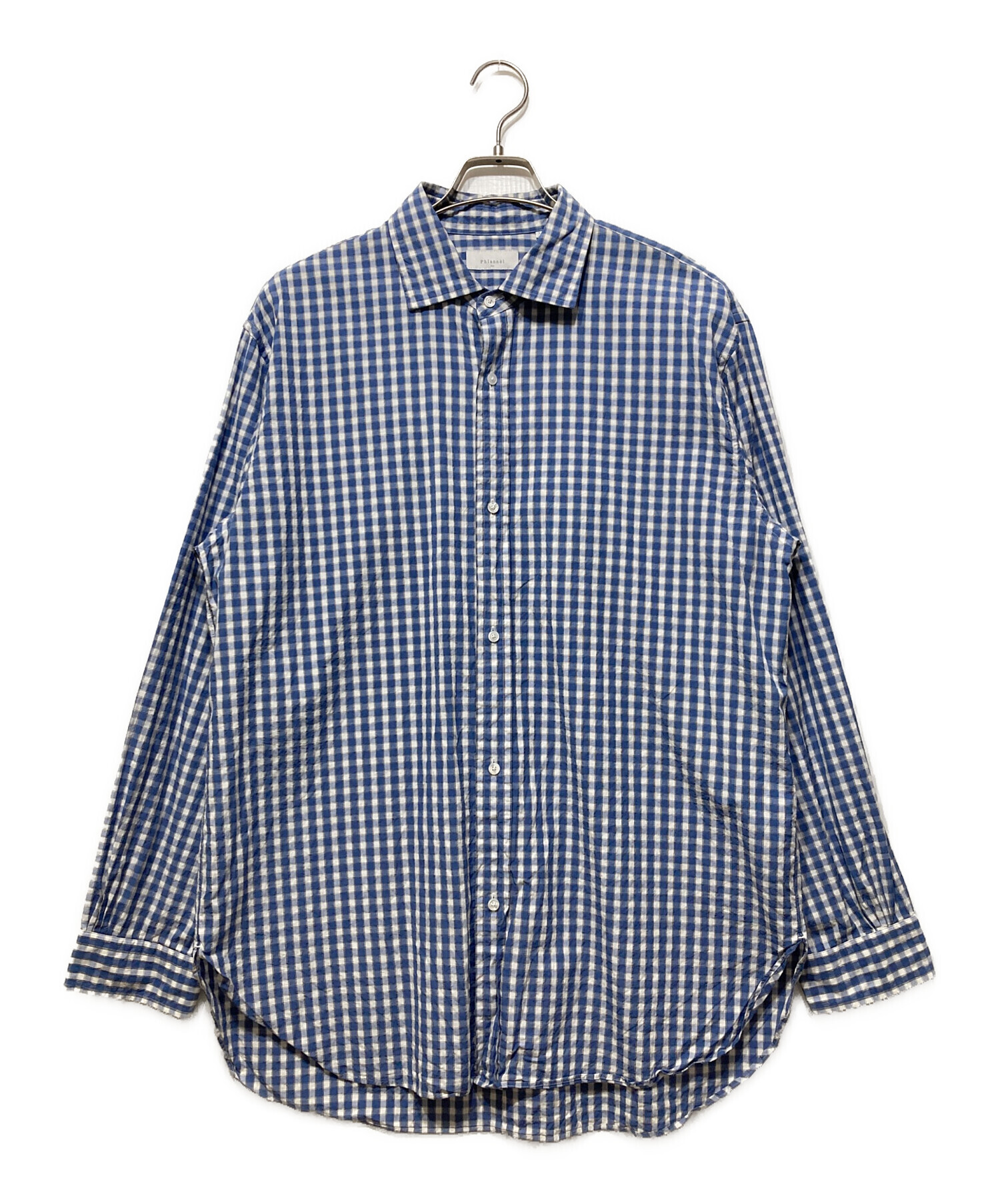 中古・古着通販】Phlannel (フランネル) チェックシャツ ブルー 