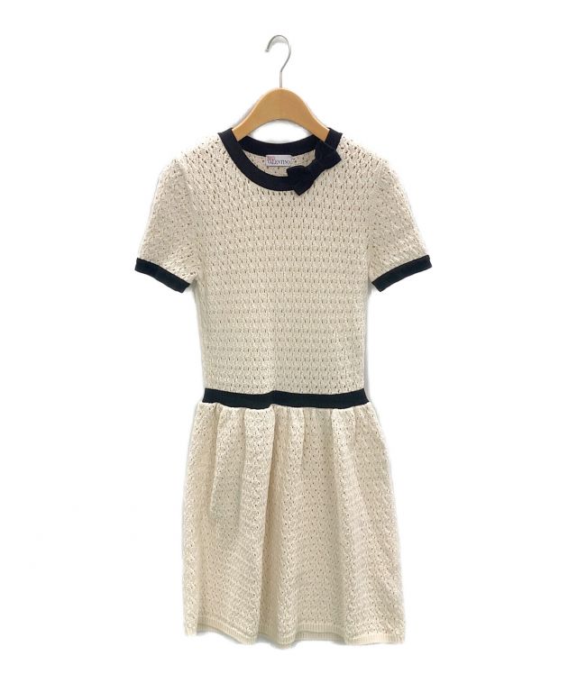RED VALENTINO クロシェニットワンピース