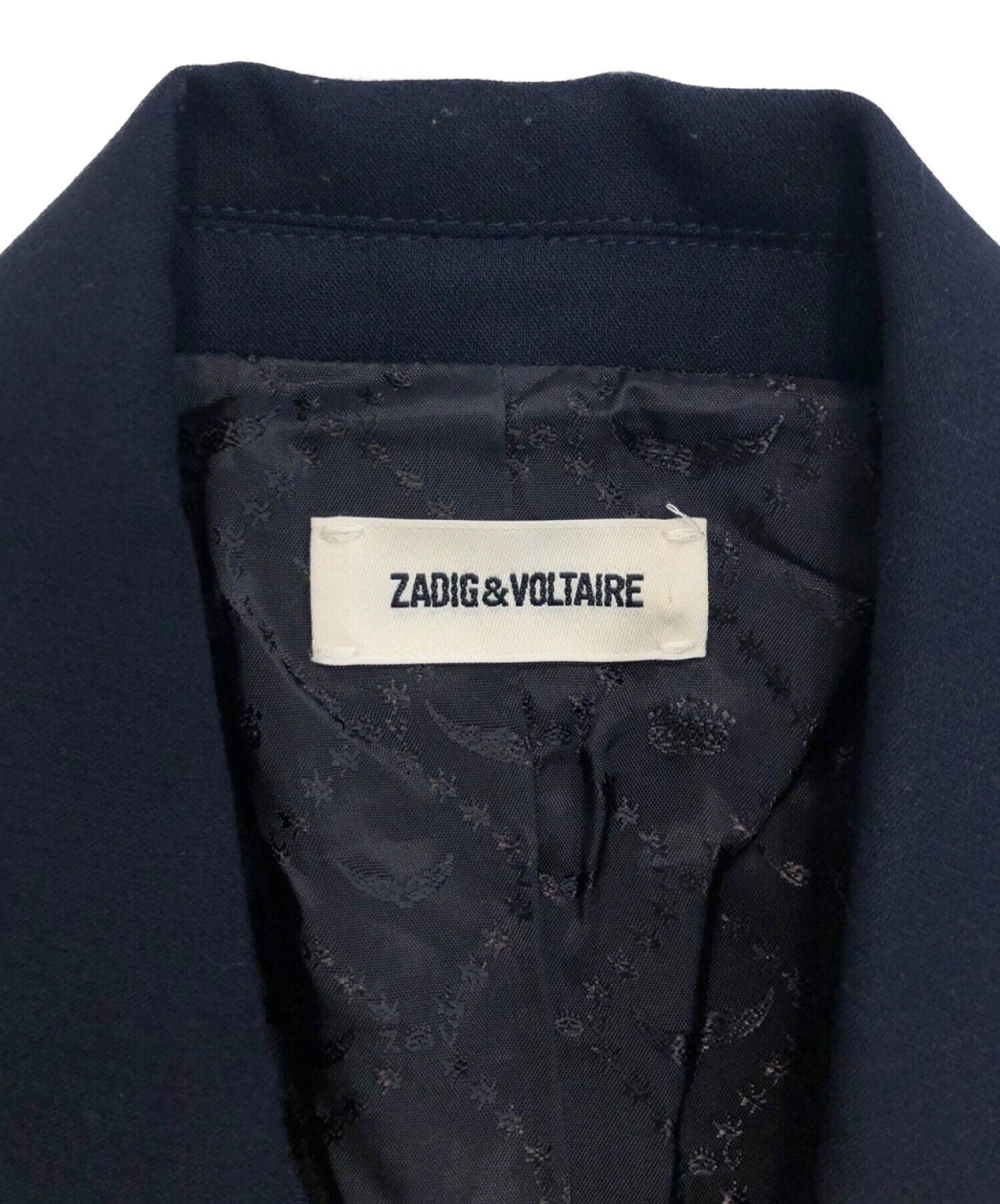 ZADIG&VOLTAIRE テーラードジャケット ラインストーン ネイビー