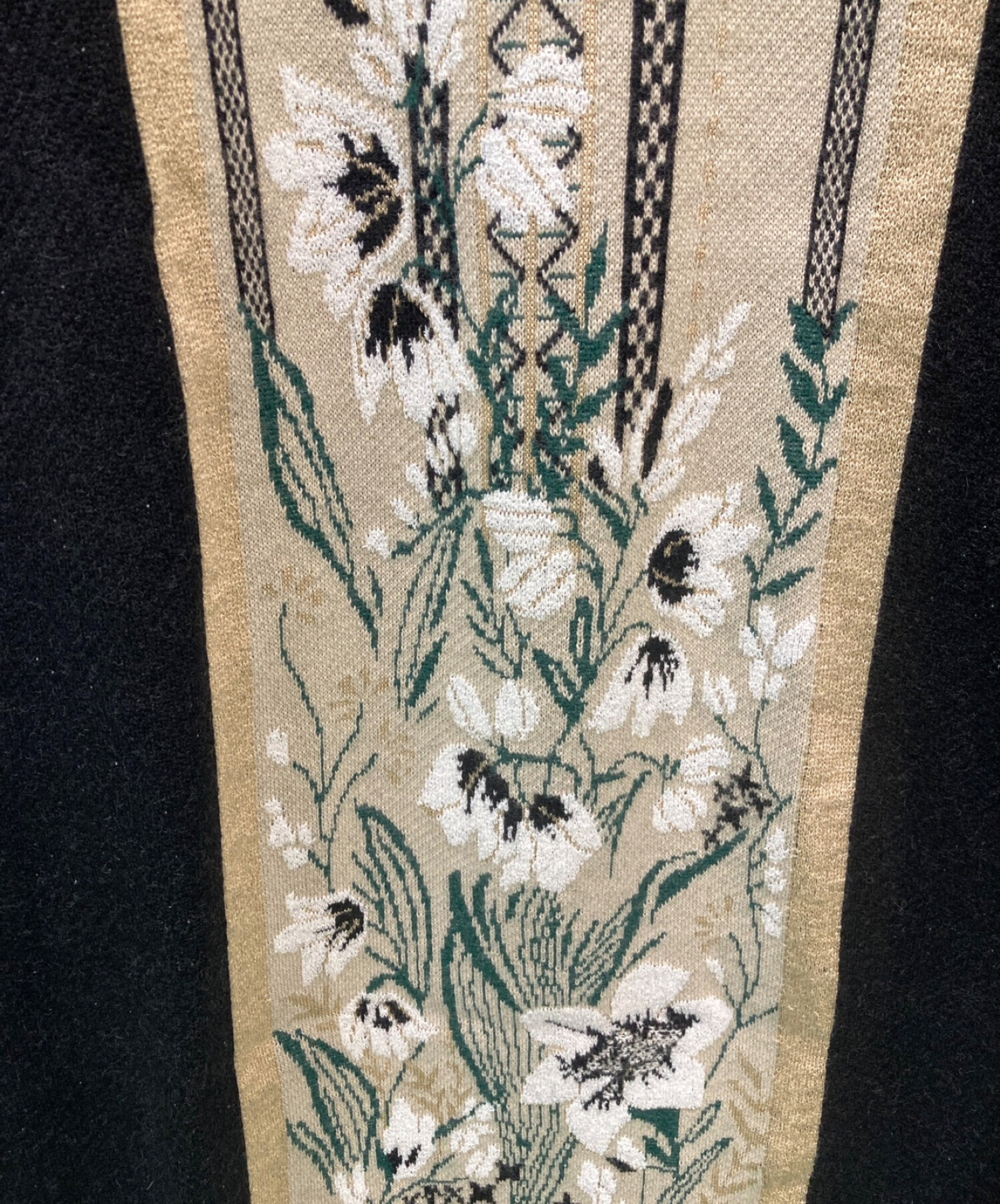 中古・古着通販】MURRAL (ミューラル) Framed flower knit dress 