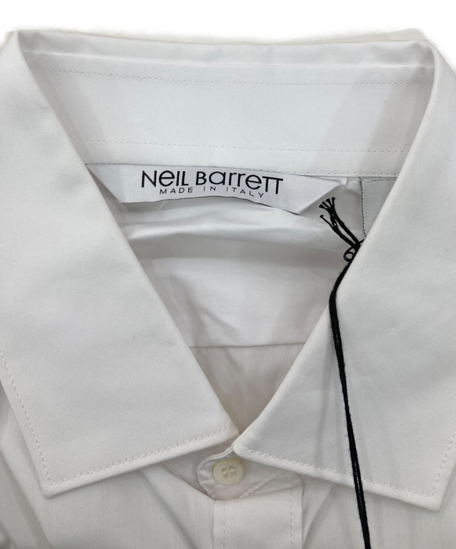 NEIL BARRETT (ニールバレット) ドレスシャツ ホワイト サイズ:39 未使用品