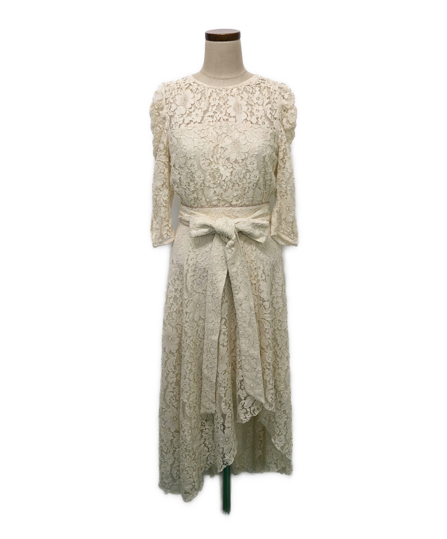 Herlipto Belted Asymmetric Lace Dress｜ワンピース