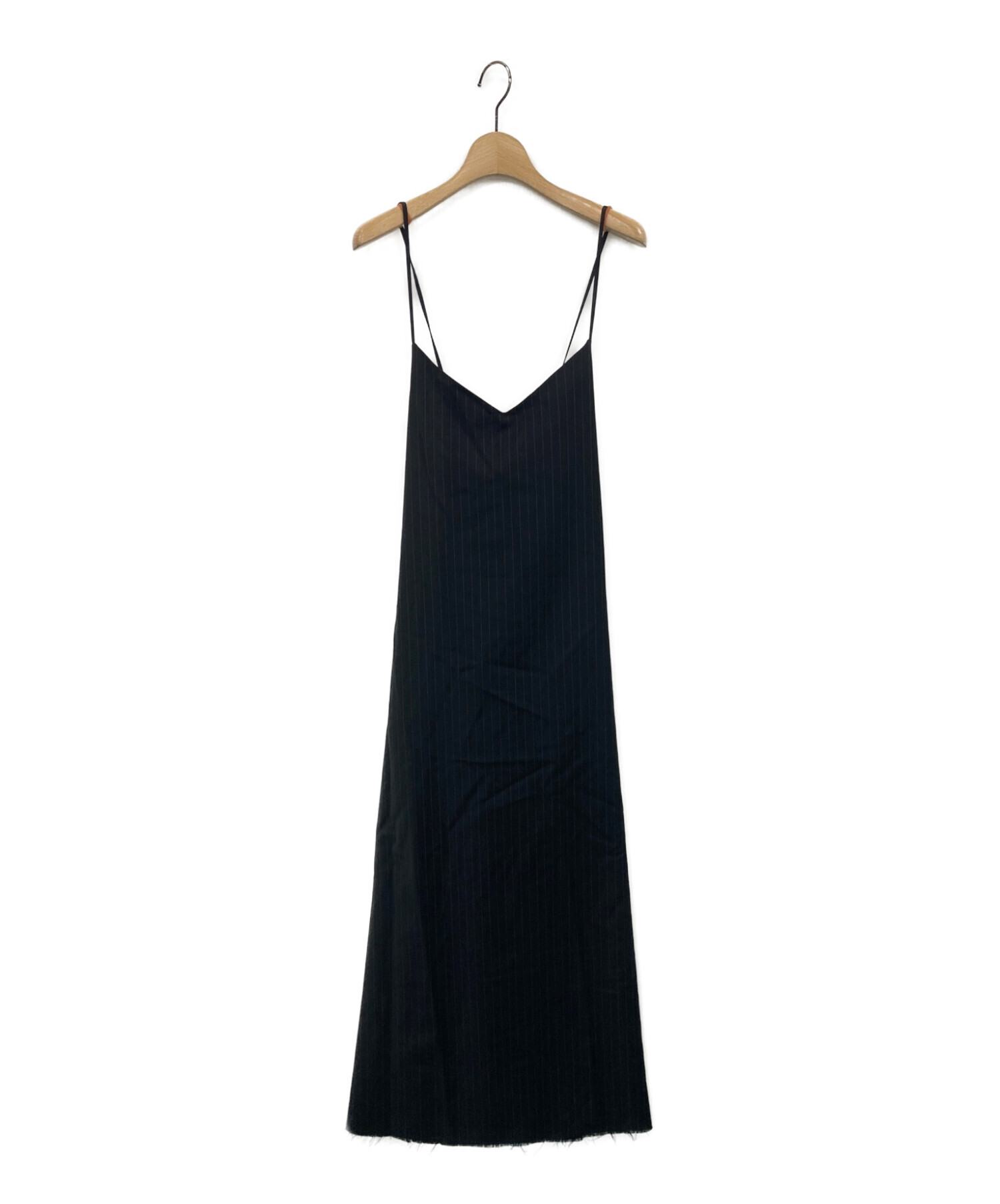 中古・古着通販】Uhr (ウーア) Back Open Camisole Dress ブラック 
