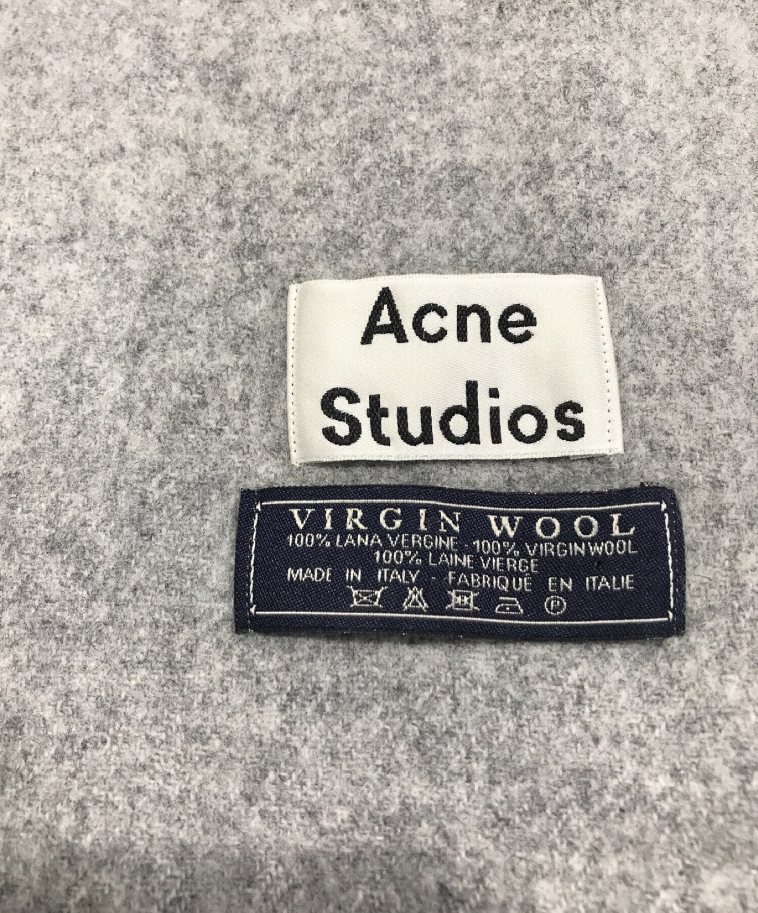 Acne studios (アクネストゥディオス) VIRGIN WOOL大判ストール グレー