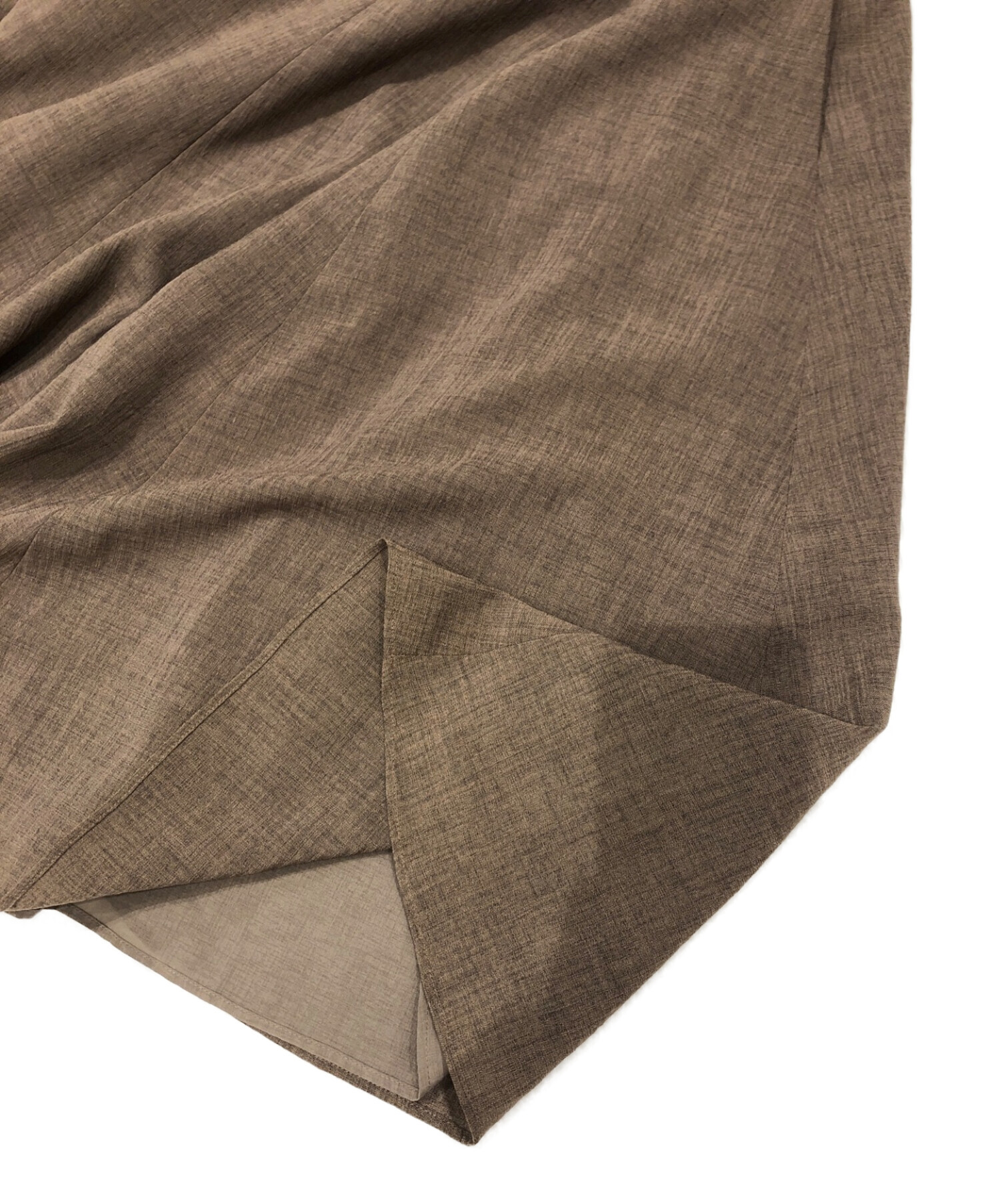 Rene basic (ルネベーシック) リネンライクワンピース ブラウン サイズ:34