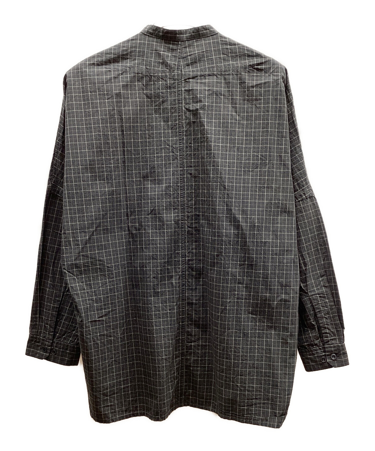 中古・古着通販】Essay (エッセイ) DOLMAN SLANT SHIRT ブラック 